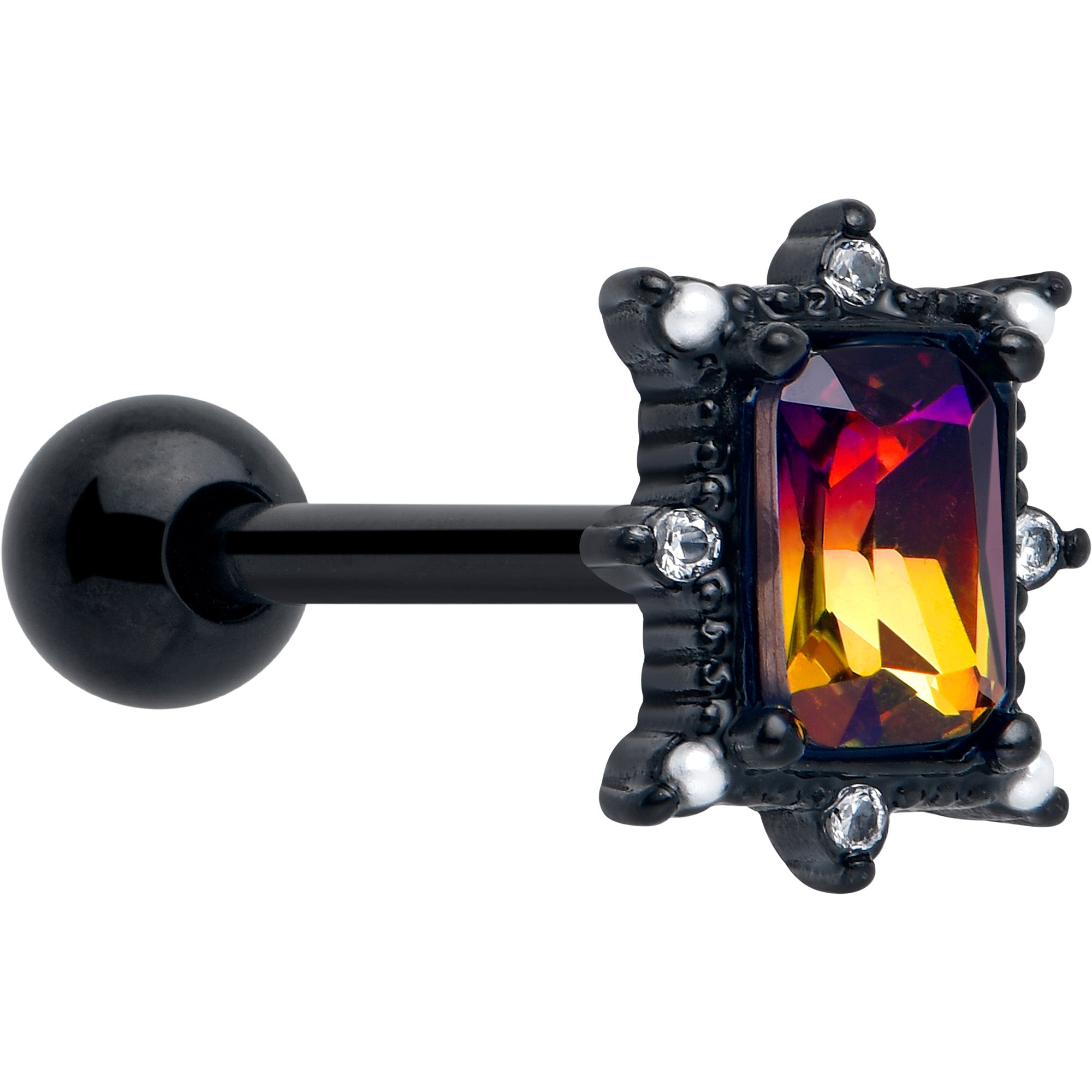 Starfire Tourmaline Tongue Barbell