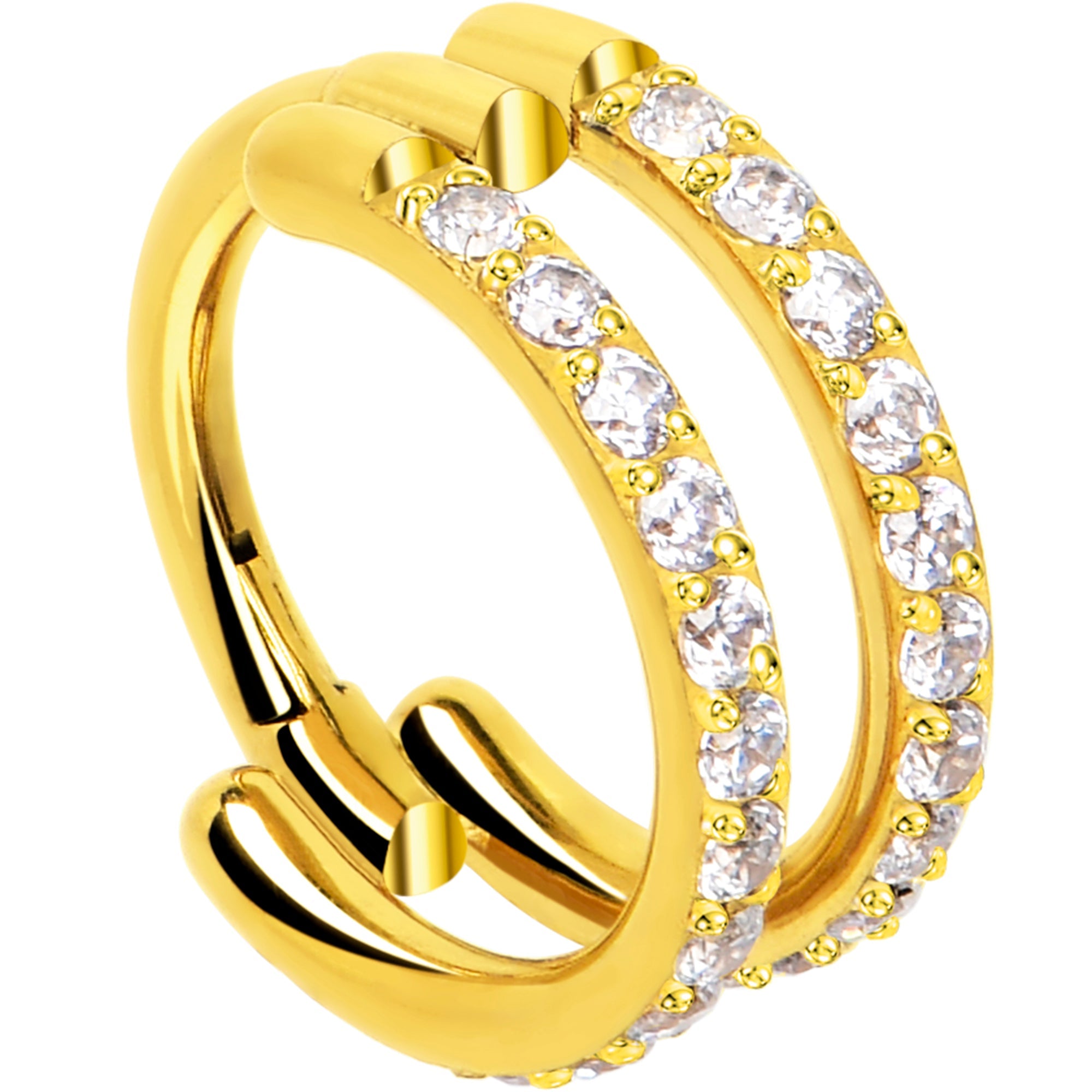 Stardust Double Hoop Nose Ring – 18G Implant Grade Titanium