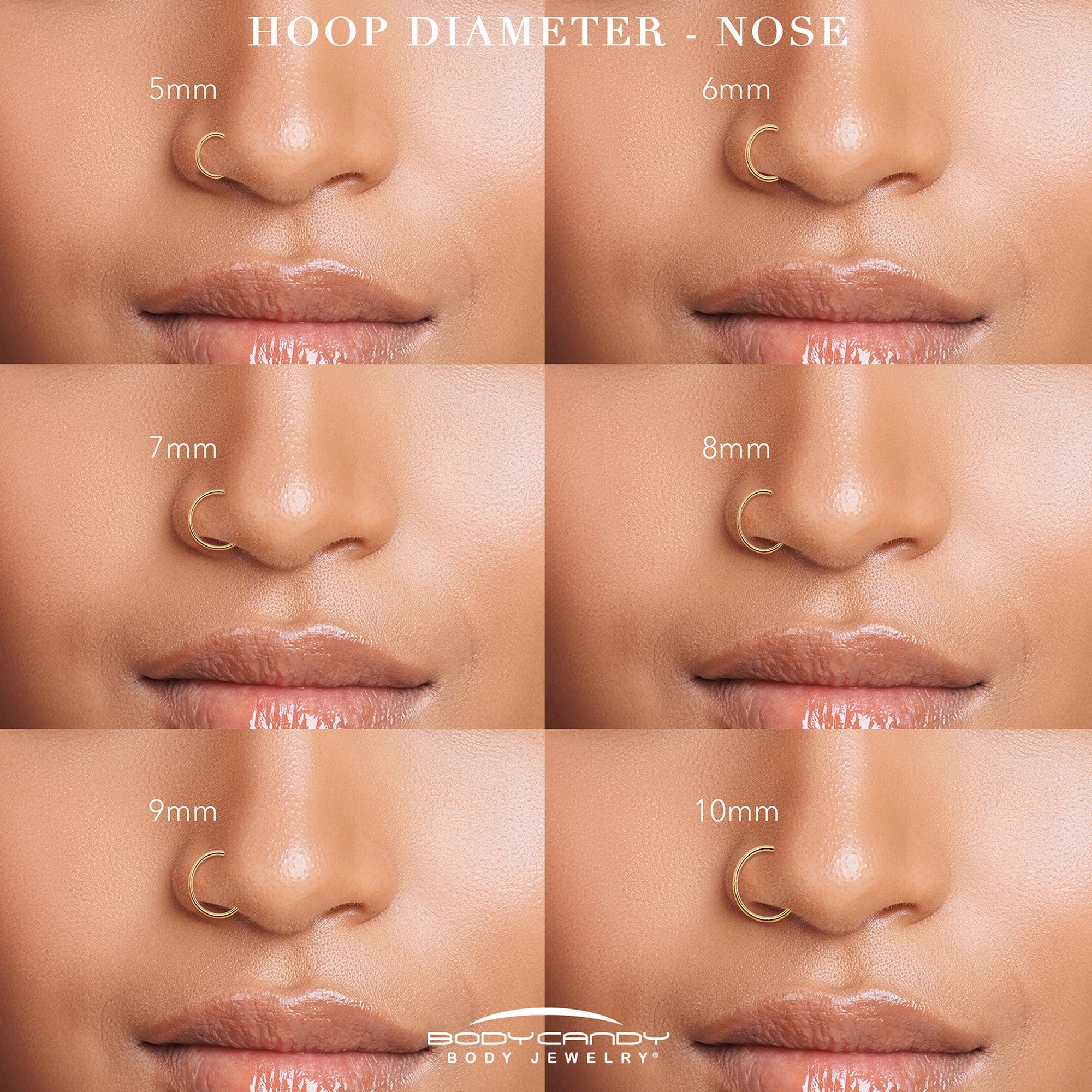 Stardust Double Hoop Nose Ring – 18G Implant Grade Titanium