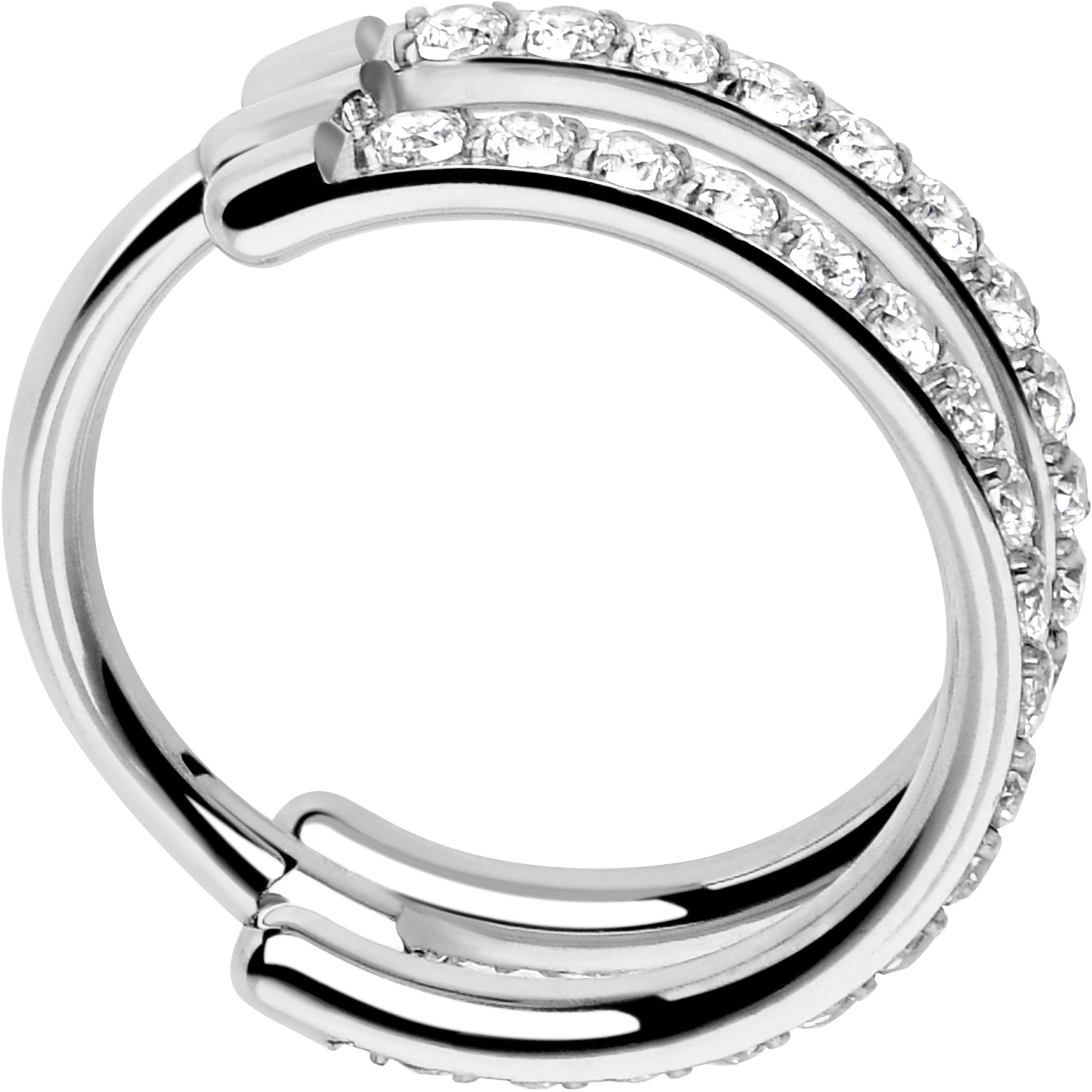 Stardust Double Hoop Nose Ring – 18G Implant Grade Titanium