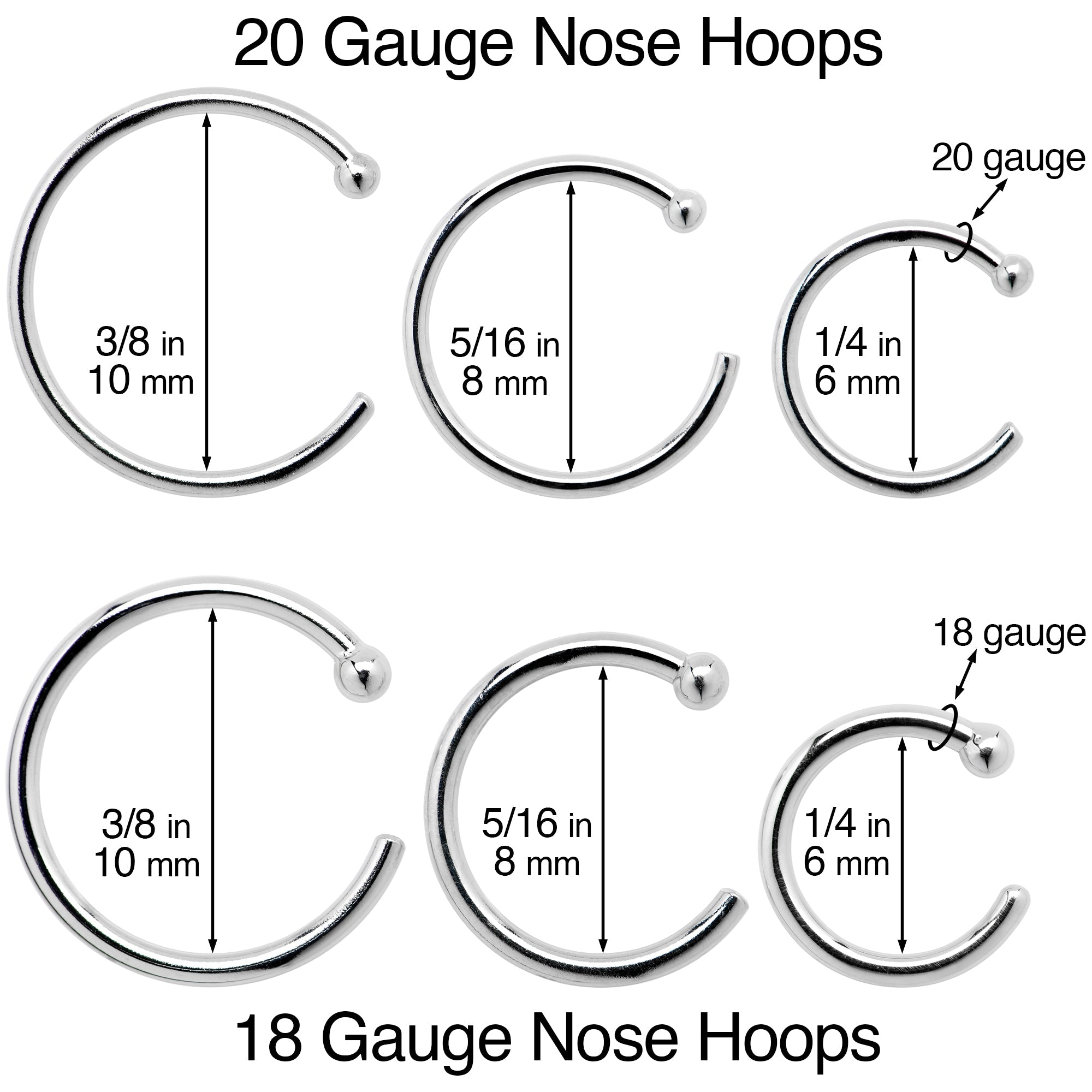 Rosy Dawn Nose Hoop – 20G Solid 18K Rose Gold
